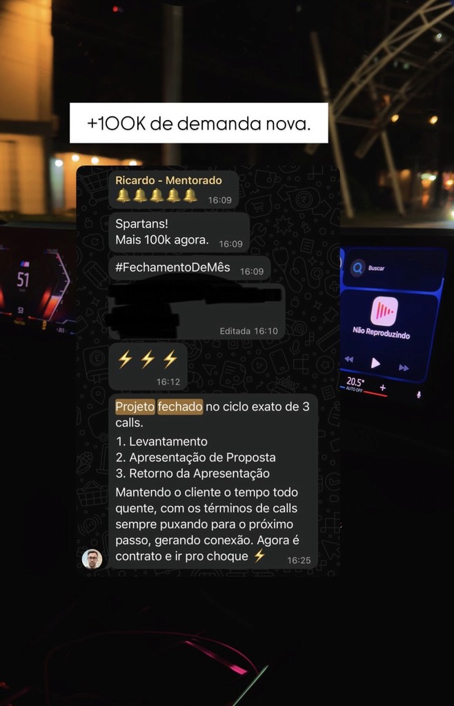Print de case: +100K de demanda nova