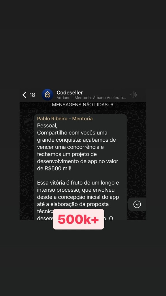 Print de resultado de cliente CodeSeller