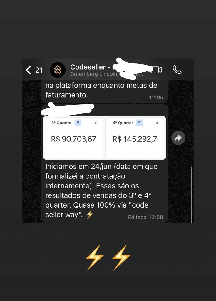 Print de resultado de cliente CodeSeller
